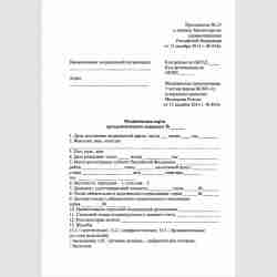 Учетная форма №043-1/у "Медицинская карта ортодонтического пациента"