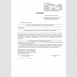 Форма "Сообщение" (для территориального органа МВД России на районном уровне)
