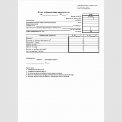 Упрощенная форма "Отчет о финансовых результатах" (ОКУД 0710002)